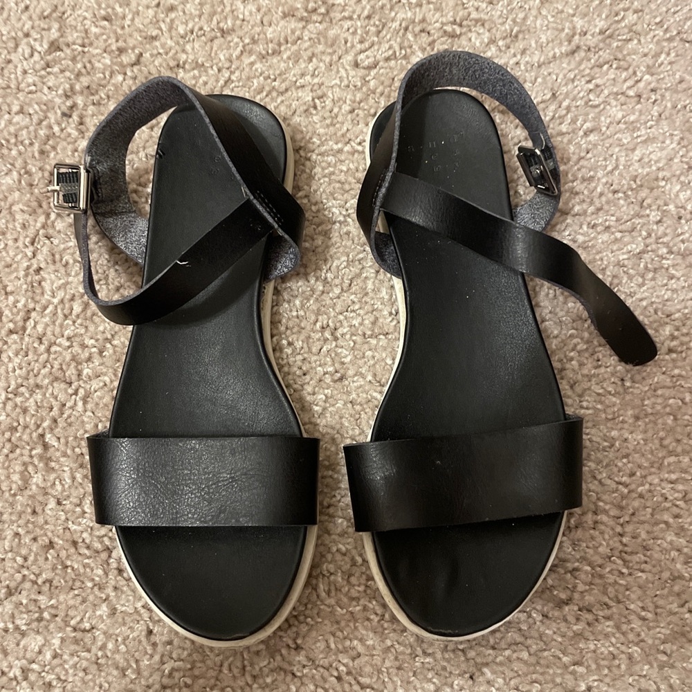 A New Day Target Black Strappy Sandals Size 6.5